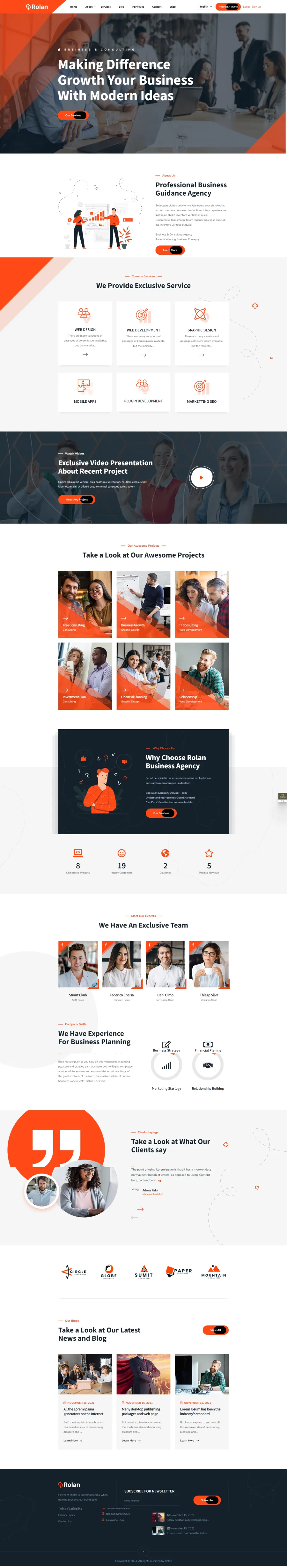 Corporate website template preview